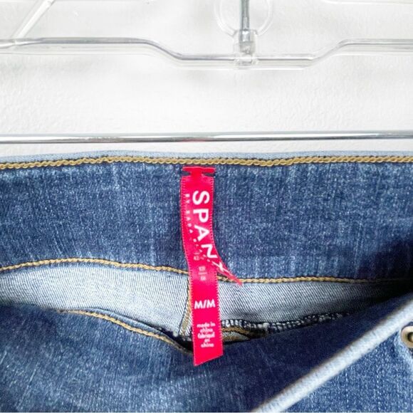 SPANX Distressed Ankle Skinny Jeans in Medium Wash M - Picture 4 of 7